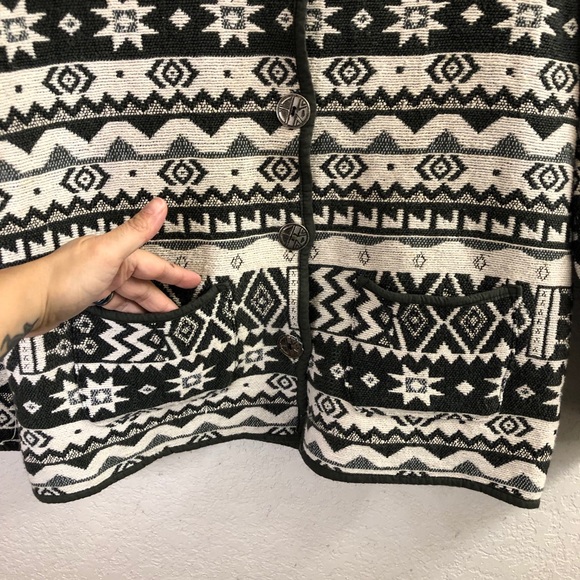 Jane Ashley Aztec Boho Lightweight Jacket Size PM - Picture 6 of 6